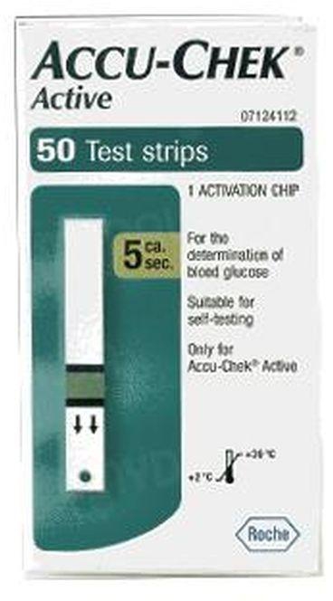 ACCU CHEK Accuchek Active Blood Sugar Test strips 50's