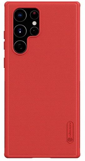 Nillkin Case for Samsung Galaxy S22 Ultra (6.8" Inch) Super Frosted Shield Pro Hard Back Soft Border (PC + TPU) Shock Absorb Cover Raised Bezel Camera Protect PC Without Logo Cut Red