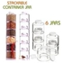 Storage Spices Acrylic Set 6 Pcs - Column Shape