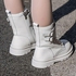 Fashion Girls Boots Fashion Children's Leather Short Boots-White