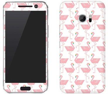 Vinyl Skin Decal For HTC 10 Feminine Flamingos