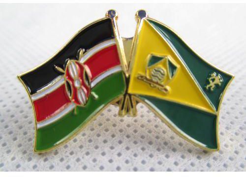 Fashion Kenya - Nairobi Double Flag Lapel Pin
