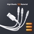 Vidvie كابل Usb 3*1 - ميكرو +أيفون + تايب سي - 120سم - فيدفي أبيض USB Cable 3 In 1 - Lightning + Micro + Type C - 120 Cm - VIDVIE CB4003