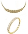 Necklace and Bangle Set [HKT045]Of 18K Gold Plated Austrian Crystal Woven