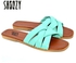Shoozy Flat Slippers - Turquoise