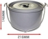 Outdoor Picnic Cauldron,Camping Hanging Pot, Aluminum Alloy Cooking Pot Campfire Heating Stove Kettle Large Capacity, for 6-8 People Travel Hiking Outdoor,Gray