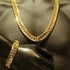 Fashion Gold Cuban Link Chain With Bracelet