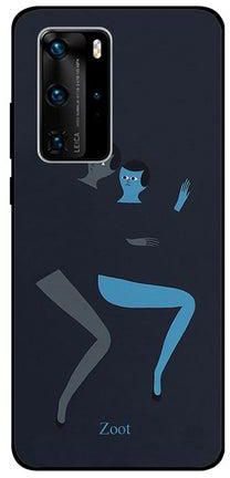 Protective Case Cover For Huawei P40 Pro Dark Blue/Black/Grey