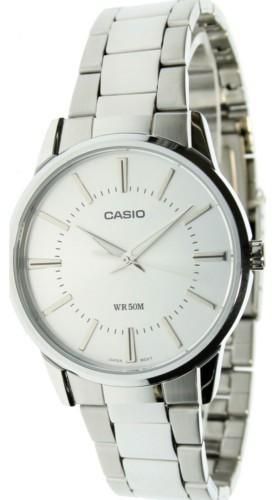 Casio MTP-1303D-7AVDF Analog White Dial Silver Band Mens Watch