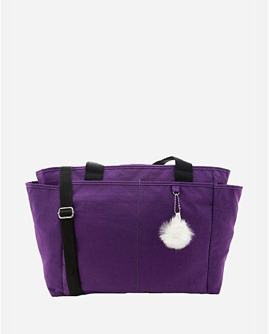 Silvio Torre Solid Beach Bag - Purple