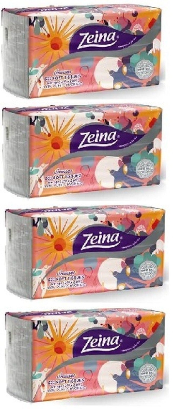 Zeina Set OF 4 Bags, 500 Tissues - Multi Color