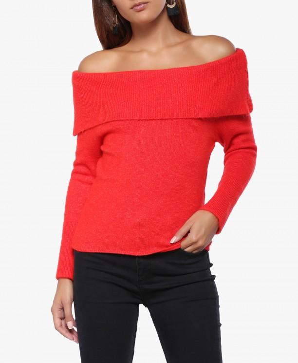 Red Bardot Sweater