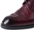 Fashion Crocodile Pattern Gradient Color Leather Shoes For Men_BROWN