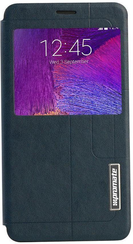 Promate Samsung Galaxy Note 4 Tama-N4 Flip Cover - Dark Blue