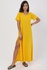 Kady Side Slits Short Sleeves Basic Dress - Mustard