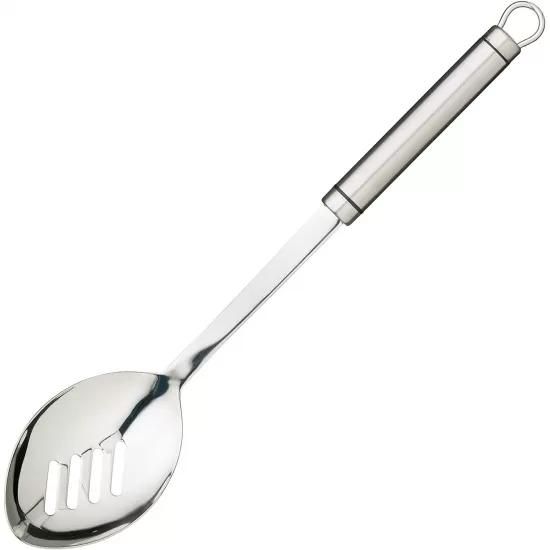 Kitchen Craft Professional Stainless Steel Long Oval Handled Slotted Spoon