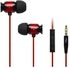 Bar lovers Awei T10Vi  line volume control hifi earphones with microphone for HTC - Red