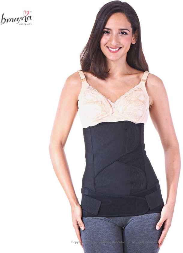 Bmama Belly Binding 2in1 Set Golden Girdle SS02  Size:  L (Black)