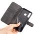 DG.MING Retro Oil Side Horizontal Flip Case With Holder & Card Slots & Wallet For Huawei P30 Lite(Black)