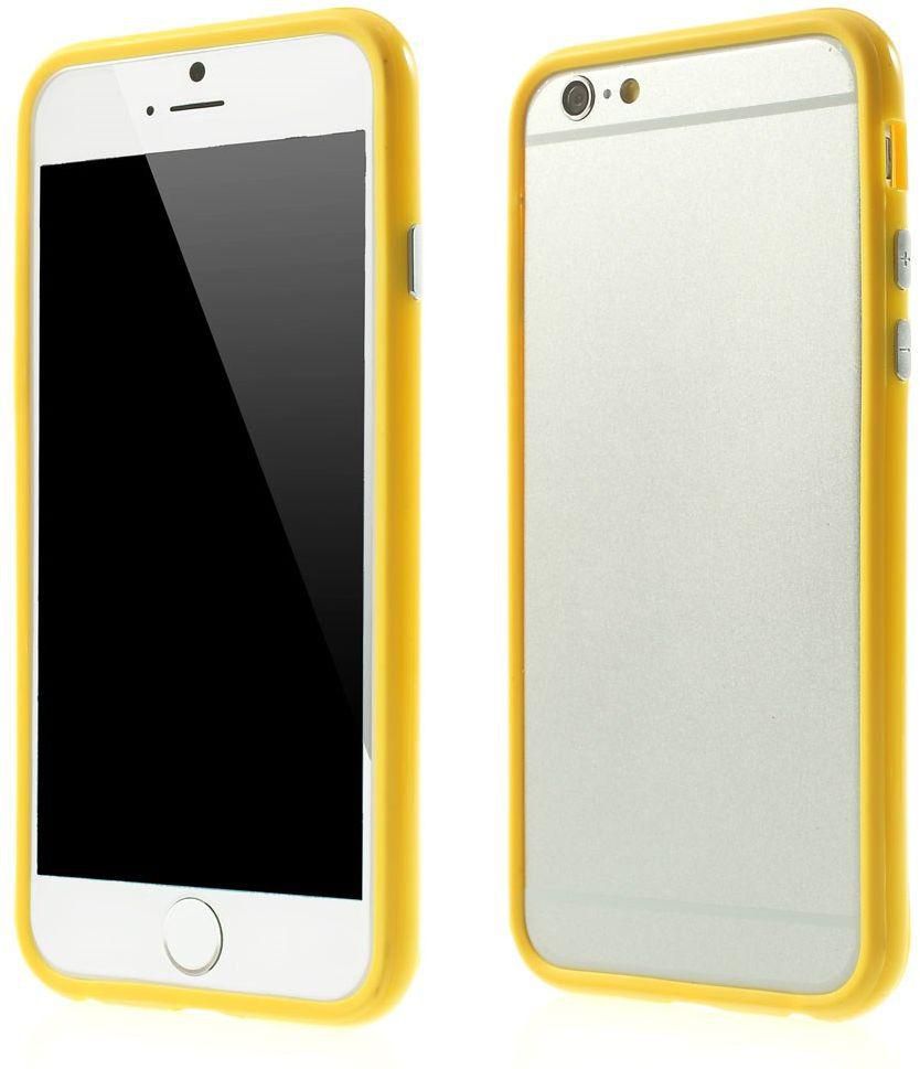 PC   TPU Combo Bumper Frame  & Screen Guard for  iPhone 6 4.7 inch - Yellow