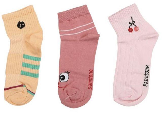 Panntone Set Of Three Socks For Girls