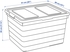 SOCKERBIT Box with lid - white 38x51x30 cm