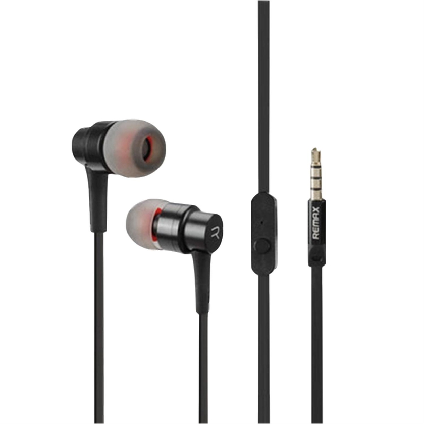 Remax RM-535 Super Bass In-Ear Stereo Headset (Black - Red)