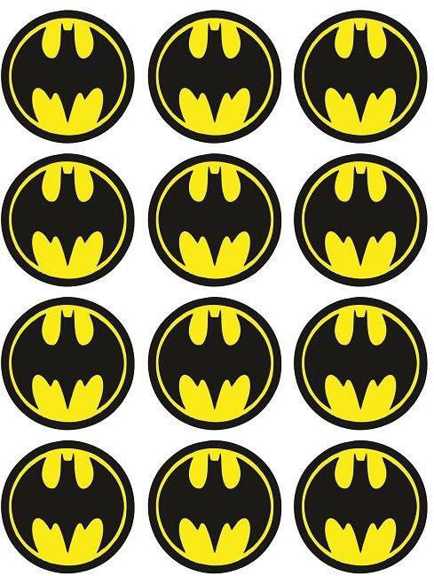 Batman Birthday Party Stickers 12pcs