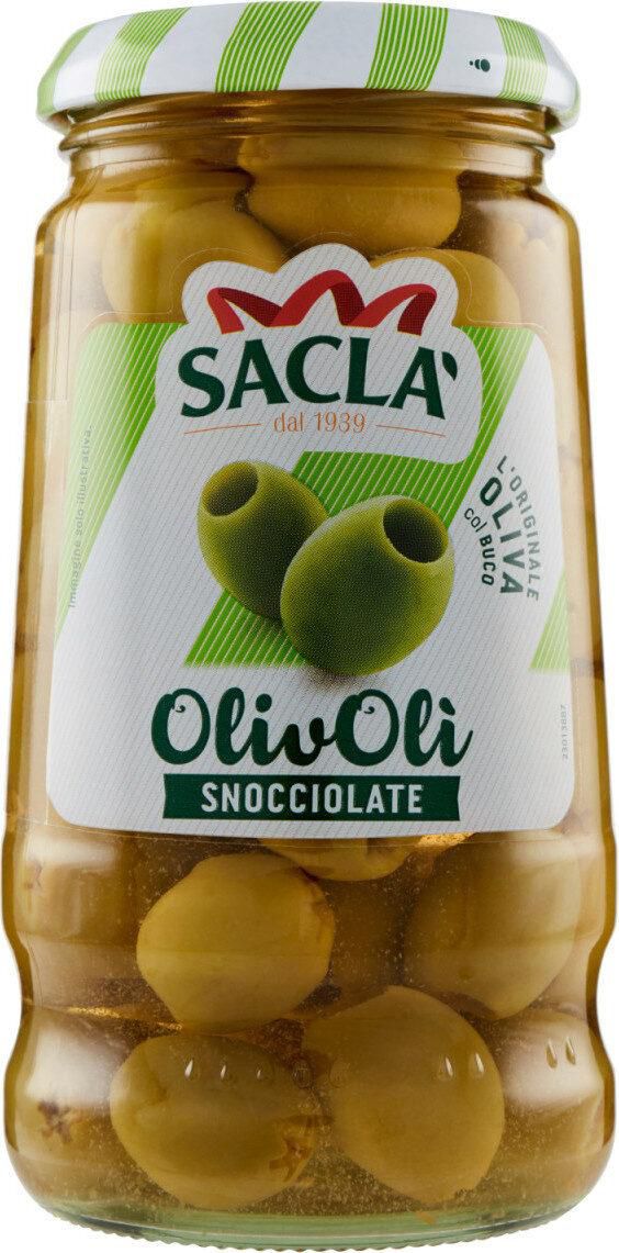 Sacla Green Pitted Olives - 290g