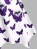 Cinched Front Skull Butterfly Halloween Plus Size Top - 5x