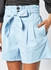 Paperbag Waist Shorts Blue