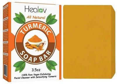 Turmeric Soap Bar For Face & Body All Natural Turmeric Skin Soap Turmeric Face Soap Reduces Acne Heals Scars & Cleanses Skin 4Oz Turmeric Bar Soap Detox Treatment For All Skin Types