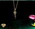 3Diamonds Fish Shape Necklace For Women Gold Plated-Timeless Elegance