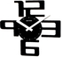 Rhythm CMG764NR02 Wall Clock, Black