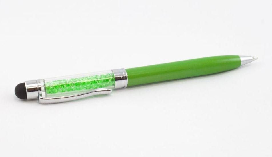 2 in 1 Stylus Touch Ball Pen with Crystal for iPhone, iPad, Samsung, HTC-GREEN