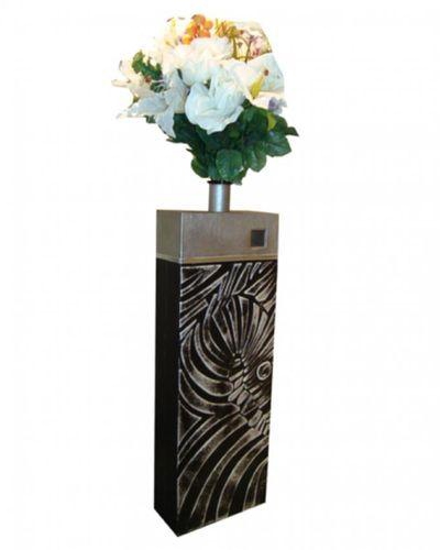 Hanimex Rectangle Vase - Black/Silver