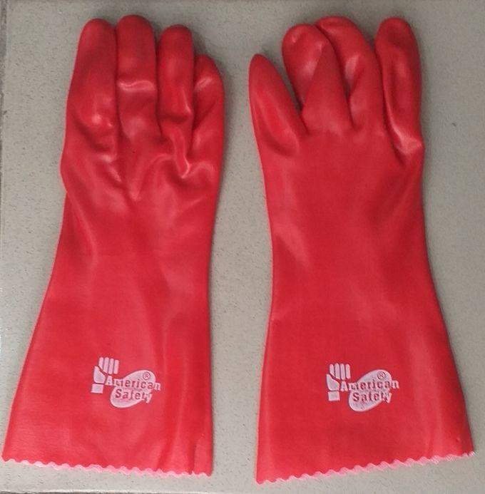 American Safety CHEMICAL-RESISTANT PVC RUBBER HAND GLOVES
