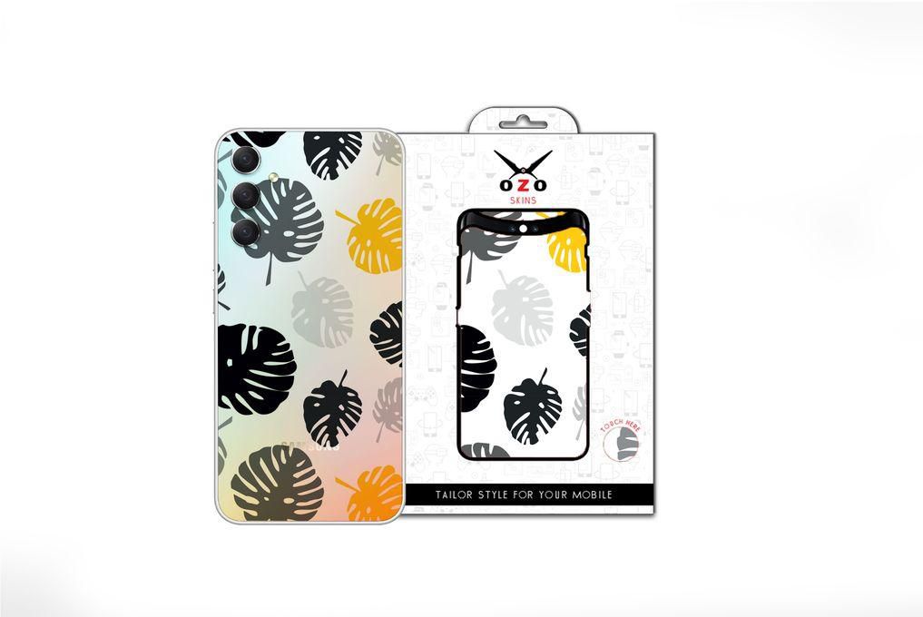 OZO Skins Ozo skins Ray Transparent Exotic Leaves Pattern (SV518ELP) (Not For Black Phone) For Samsung Galaxy S23 FE