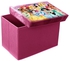 Disney Storage Foot Stool Childrens Pouffe Bedroom Chair Seat Box - Pink