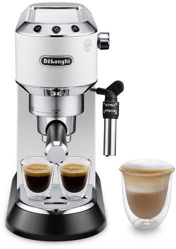 Get Delonghi EC 685.BK Dedica Style Pump Espresso Coffee Machine, 15 Bar - White with best offers | Raneen.com