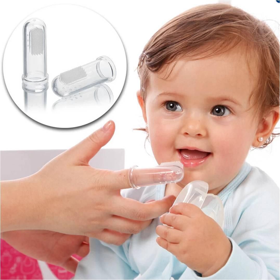 Groboc Baby Silicone Finger Toothbrush Thumb Set (3 Colors)