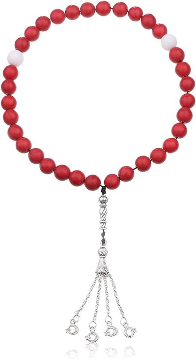 Stylish Rosary OF Turquoise Stone - (Red) - 33 Unit