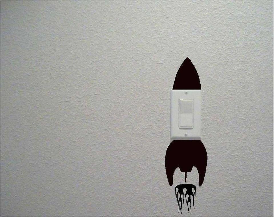 Rocket Launch Switch Wall Decal Sticker