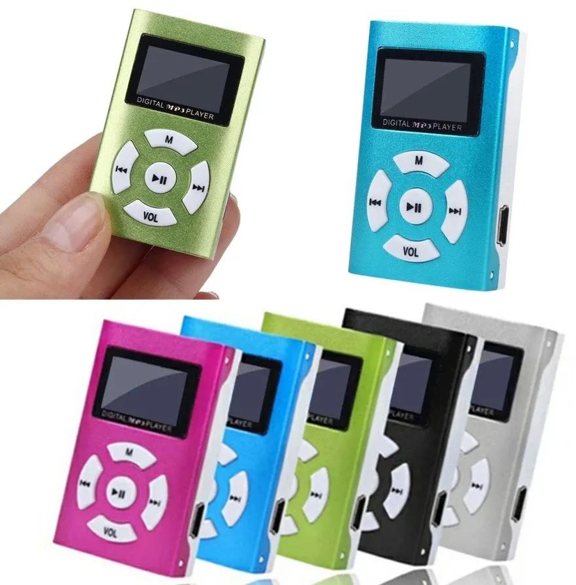 Mini MP3 Player LCD Screen Metal Case Music Media MP3 Support 32GB Micro SD TF Card USB Music Player