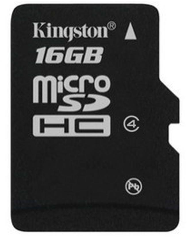 Kingston SDC4 16GB Class 4 microSDHC Flash Memory Card