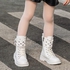 Fashion Girls Boots Fashion Children's Leather Short Boots-White