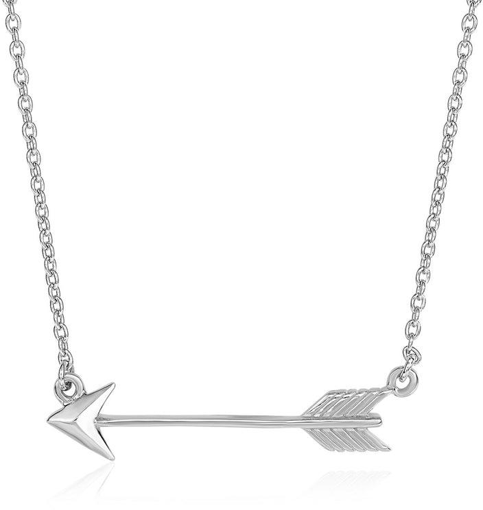 Necklace with Arrow in Sterling Silver-rx04304-18