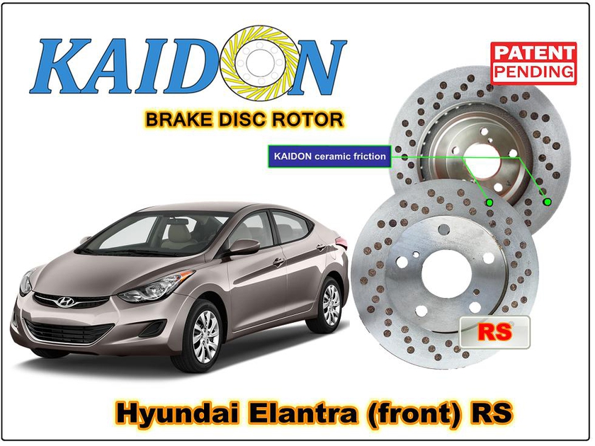 Kaidon-Brake Hyundai Elantra Disc Brake Rotor (Front) type "RS" spec