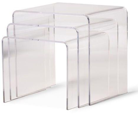 Generic Plexiglass Nested Tables - set of 3 Tables