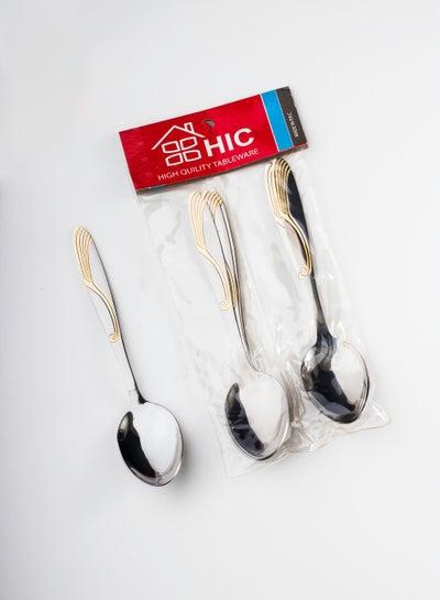 Stainless steel eating spoons 6 pieces